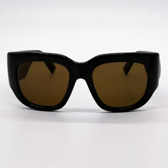 NEW GUCCI GG1545S 002 OVERSIZED BROWN WOMEN SUNGLASSES GUCCI - Picture 5 of 9